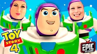 TOY STORY 4 Pretend Play for Kids with New Toy Story 4 Imaginext Toys Woody Buzz Jesse and Bullseye