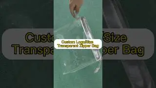 Custom Clear Zipper Packaging Bag For Wig/Cosmetics/Skin Care Products #shorts #clearbag #zipperbag