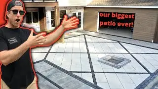 Starting Our BIGGEST Patio Ever! INSANE BACKYARD Pt 13