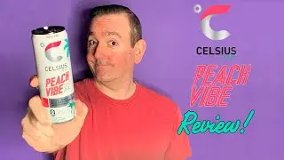 Celsius Peach Vibe Energy Drink Review. Limited Edition Celsius Energy drink honest review