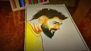💛MS Dhoni 💛 drawing ✍️ sketch doms colour pencil @chennaiipl @Telugumovies-DS