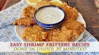 Shrimp Fritters with Homemade Yogurt Aioli - Tapas Recipe