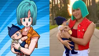 Mommy Bulma makeup cosplay