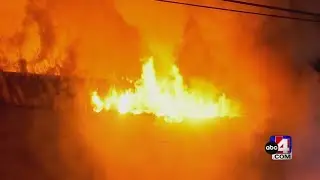 Former haunted house catches fire, collapses in Murray