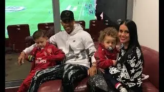 Pierre Emerick Aubameyang watches Arsenal with girlfriend