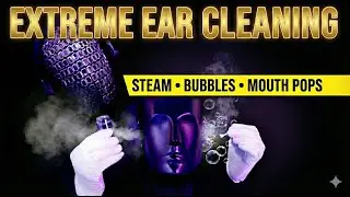 EXTREME   Binaural Ear Cleaning  & Brushing & Mouth Pops ASMR | Hear Every Tingle in 3D