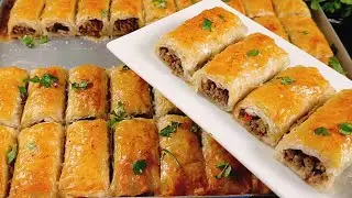 اليوريك التركى بالجلاش واللحمة المفرومة 🔴  بأسهل واسرع طريقه  هيشرفك في عزومات رمضان 🔴