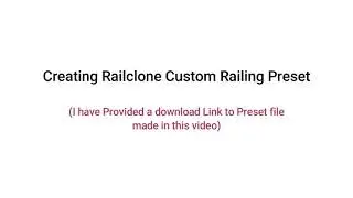 How to create Railclone preset file.