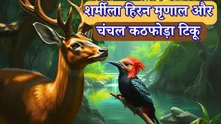 शरमीला हिरन और कठफोड़े की मदद की कथा - Story of The Deer and Woodpecker - Jungle Story