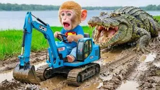 River Horror! Cows Attacked by a Giant 😱🐊  Crocodile&mdash;Can Monkey Bon Bon Save Them in Time?! 🐒