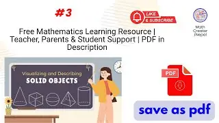 Free Mathematics Learning Resource | Teacher, Parents & Student Support | PDF in Description
