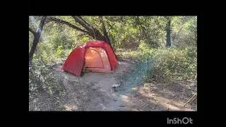 Backpacking at Hillcountry State Natural Area in Texas.