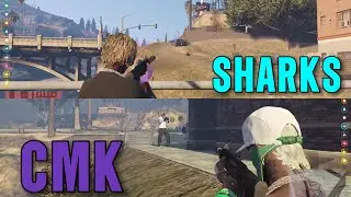 TIROTEO SHARKS vs CMK con ARMAS LARGAS en BARRIO YAKUZA | DOVUX LIFE
