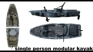 9.3FT Single Person Modular Pedal Drive  HDPE Hull Material with Propeller for Fishing for Rivers