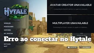 Hytale - SOLU&Ccedil;&Atilde;O do erro de n&atilde;o aparecer avatar nem servidores, erro modo offline mesmo com internet