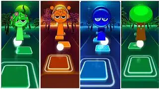 Tiles Hop - Incredibox Sprunki - Green vs Orange vs Blue go🔥🔥🔥 #tileshop #tileshopgame 
