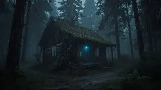 🌲 Heavy Rain in a Dark Forest Cabin 🌧️ Rain Sounds for Deep Sleep & Relaxation