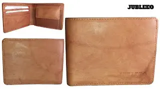 Mini Wallet Mens In Slim Design With Card Pocket | Jubleeo Leather Tan Mini Men's Wallet