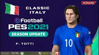 Ф. ТОТТИ лицо+статистика (Классическая Италия) Как создать в PES 2021