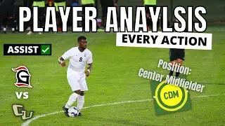1ST ASSIST OF THE SEASON | Center Mid College Player Analysis - Every Touch