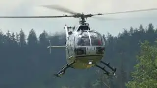 MBB BO105 D-HBOC ARRIVING AT GRAFENAU-EDNF GERMANY- FATHERS DAY HELICOPTER FLY IN 29-5-2025
