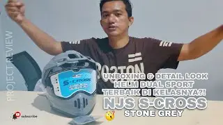 NJS S CROSS UNBOXING, FIRST IMPRESSION, DETAIL LOOK  HELM DUAL SPORT TERBARU DAN MURAH