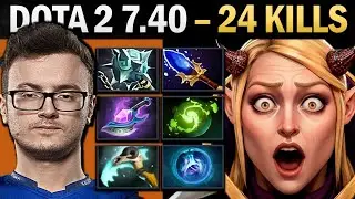 Invoker Pro Mid with 1200 XPM and 24 Kills - 7.41 Dota
