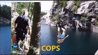 COPS TRY to Shut Down Cliff Jumping (The Grotto x Beckett Quarry)