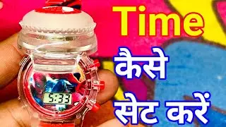 How to Set Time in Spider-Man Light & Spinner Watch | how to set time in spinner watch