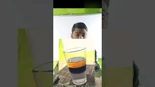 Density expriment with water petrol and ink|| #science #physics #shorts #trending #viral #density