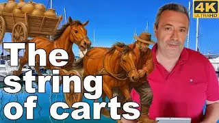 The string of carts fable story Classics Illustrated Junior tale education e-learning English school