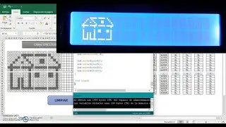 Lo que puedes hacer con el display LCD 16x2 Caracteres Personalizados con Excel bit x bit