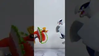 Duel antara Lugia x Ho-Oh. Moncolle Hypersize version #shorts