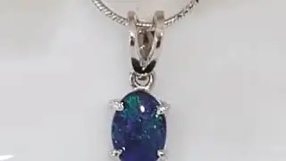 Custom made Black Opal pendant by Nafisa Designs