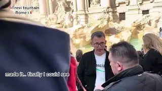 🇮🇹😅I made it to the Trevi Fountain ⛲️ Rome &ndash; Shoulder to Shoulder Crowds