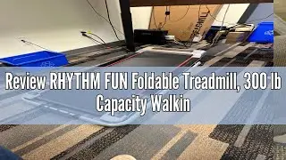Review RHYTHM FUN Foldable Treadmill, 300 lb Capacity Walking Pad 2.5HP Treadmill Under Desk, Portab