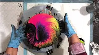 (#132)Beautiful Acrylic Ring Pour Split Cup ~ Get Ready to Put Your Glasses On 😂😂