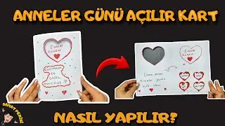 Anneler Günü Açılır Sürpriz Kart Yapımı - Kolay Anneler Günü Hediyesi 👩‍👧 💖