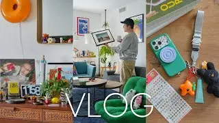 【Vlog】アートのある暮らし、40代男の日常 | TARGETで買い物 | iPhoneにシールを貼る | アメリカ駐在