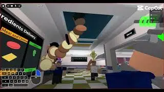Cook burgers ROBLOX funny moments #1