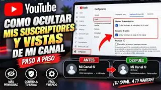 Como OCULTAR mis SUSCRIPTORES y VISTAS de mi CANAL de YouTube