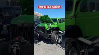 Dude just look 👀 at those 2 Custom made Classic Dodge Trucks 🤯#classictrucks #dodgetrucks #carshow