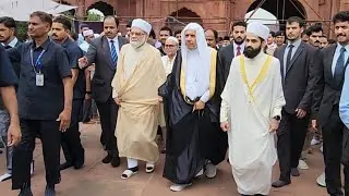 सऊदी शैख़ अब्दुल करीम ईसा की जामा मस्जिद मे शाही इमाम अहमद बुख़ारी से मुलाक़ात, दिया ख़ुत्बा पढ़ाई नमाज़े