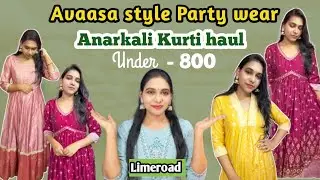 💞Party wear anarkali Kurti haul under 800 | Limeroad haul @priyasdreamlife #kurtihaul #limeroad