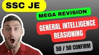 SSC JE 2025 MEGA REVISION | GENERAL INTELLIGENCE AND REASONING | SSC JE FREE ONLINE CLASSES TAMIL