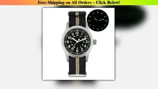 Militado ML05 38mm Vintage Watch VH31 Quartz Movement Field Watches Domed Sapphire Crystal With