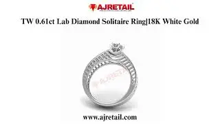 TW 0.61ct Lab Diamond Solitaire Ring | 18K White Gold