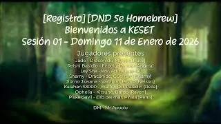 Bienvenidos a KESET - Sesi&oacute;n 01 [DnD 5e Homebrew]
