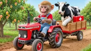 Monkey NaNa Mango Harvest Turns CHAOTIC When a Cow Steps on a Nail&mdash;His Genius Rescue SHOCKS All! 😱🐄: