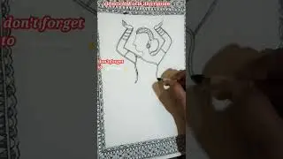 learn to draw perfect woman figure # Madhubani painting # shorts #artwork #shortvideo